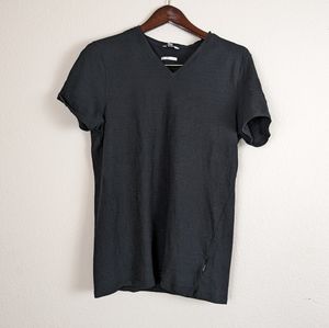 Calvin Klein Black V Neck Slim Fit Shirt Large